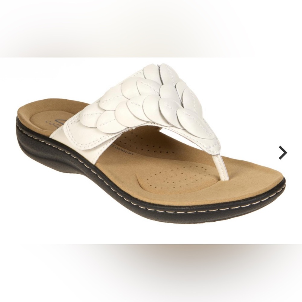 New Clarks Collection Laurieann Palm Heritage Casual Flat Sandals - Size 12